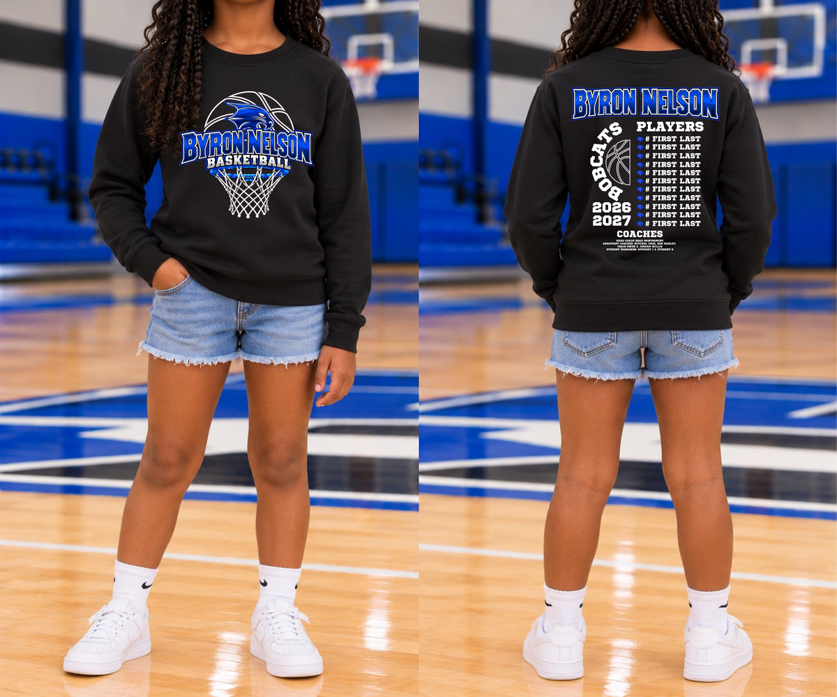BNHS Basketball - Youth Port & Company Crewneck Sweatshirt